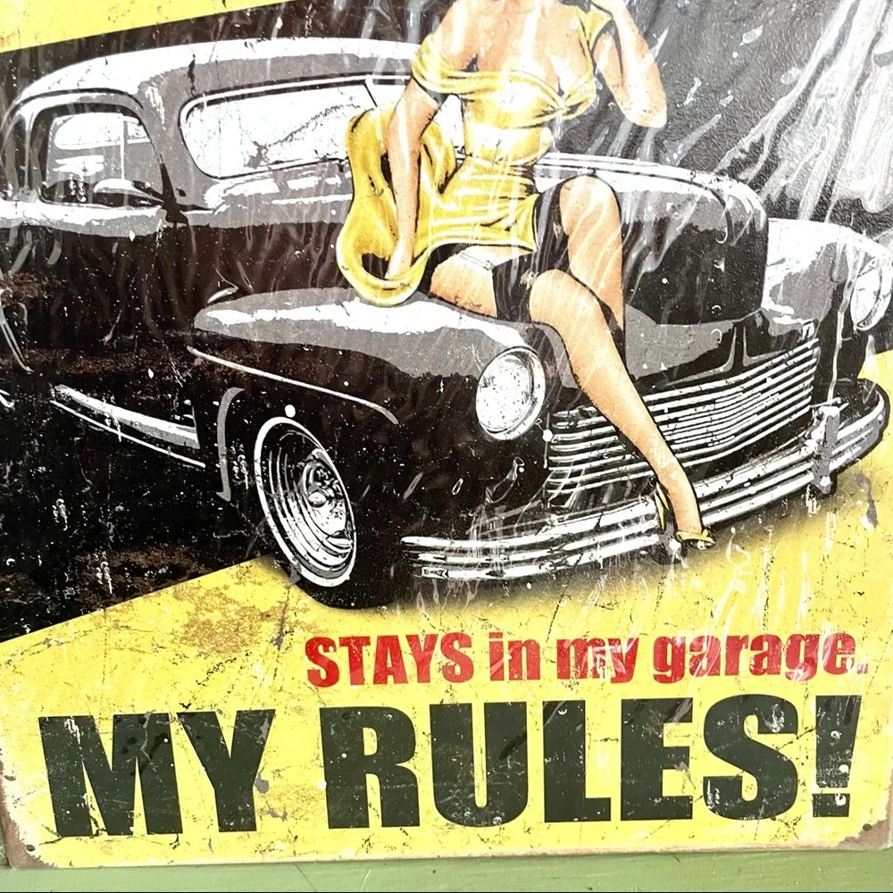NEW My Garage My Rules Metal Sign